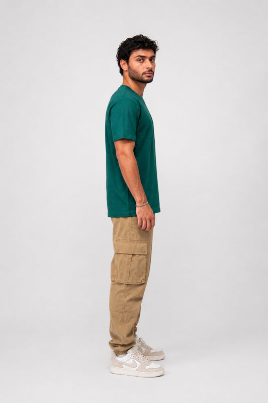 Camiseta basica Zenth verde, vista lateral