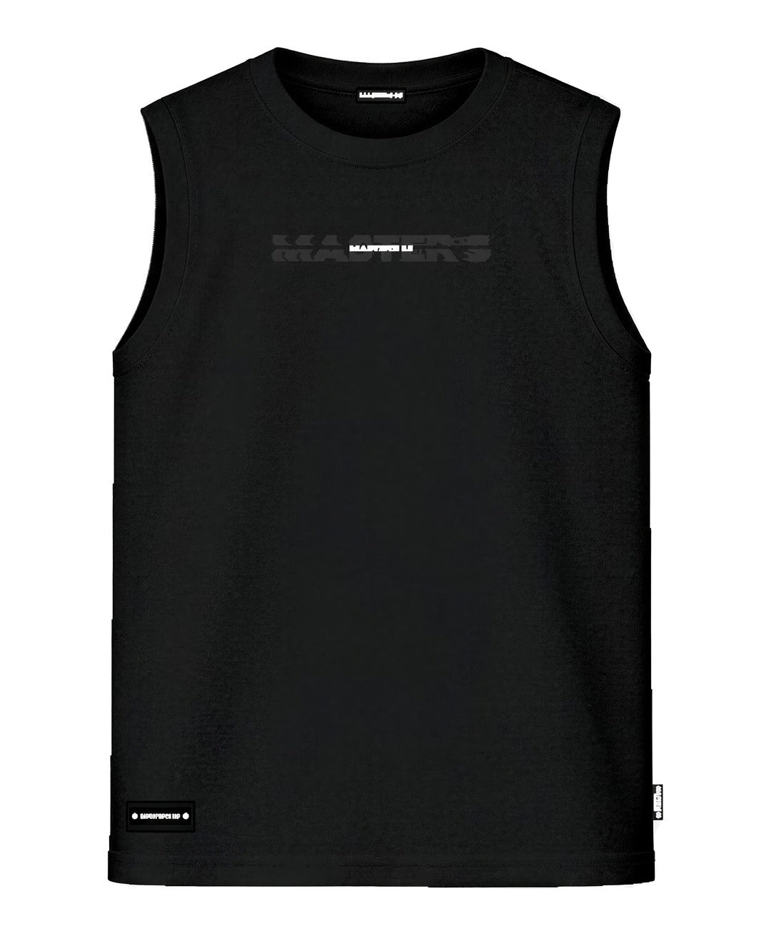 Camiseta manga sisa After Luxury negra - frente