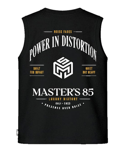 Camiseta manga sisa Power Distortion negra - espalda