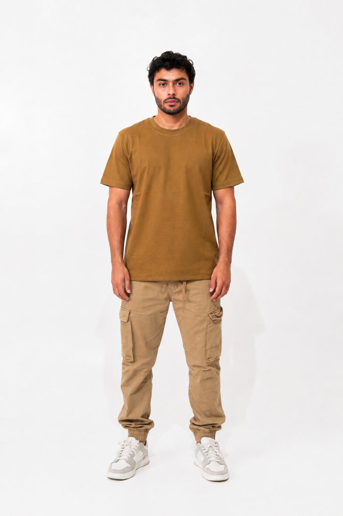 Camiseta basica Zenth cafe, vista frontal