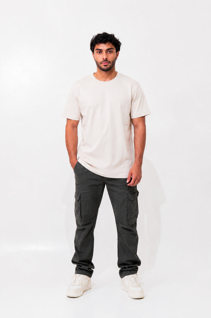 Camiseta basica Zenth color crudo, vista frontal