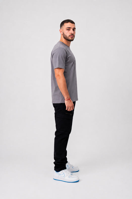 Camiseta basica Zenth gris, vista lateral