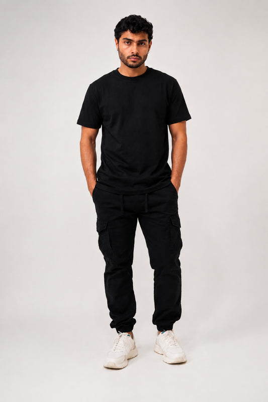 Camiseta basica Zenth negra, vista frontal