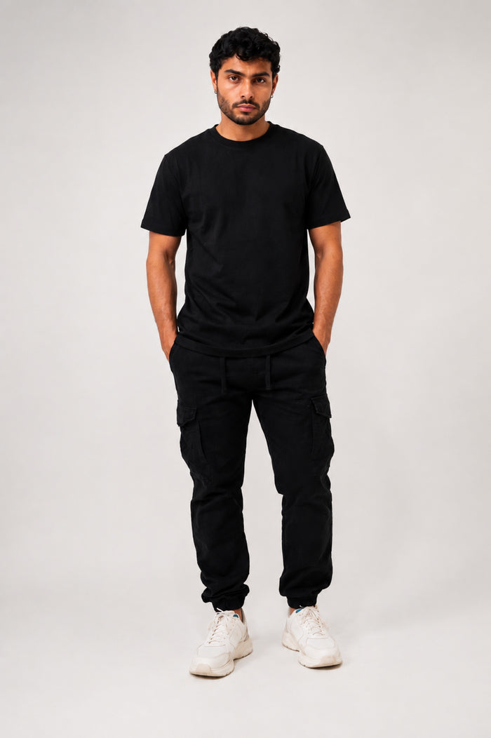 Camiseta basica Zenth negra, vista frontal