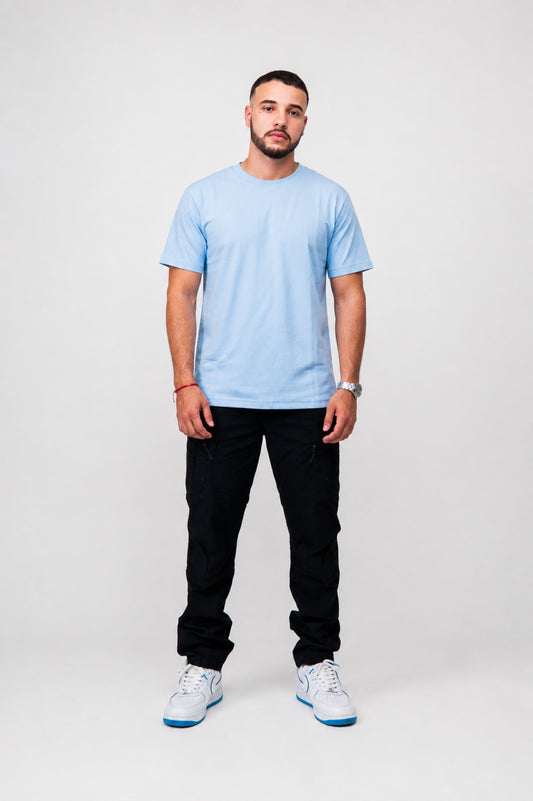 Camiseta basica Zenth celeste, vista frontal