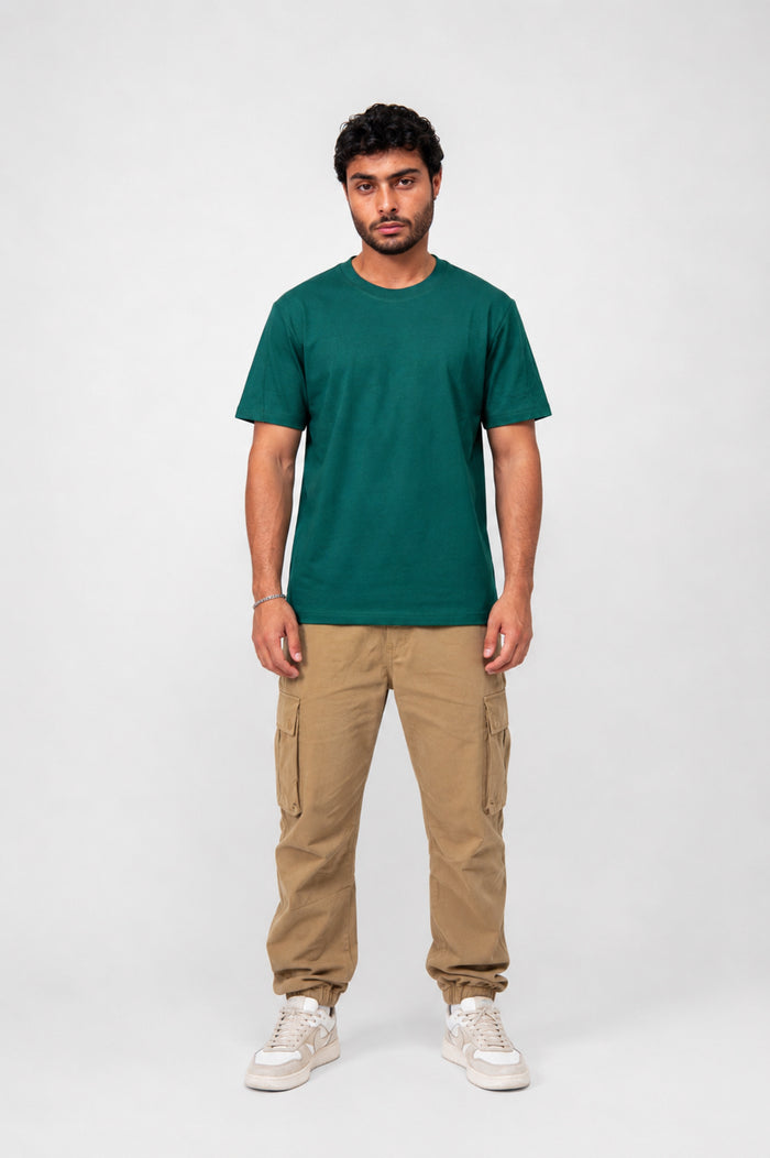 Camiseta basica Zenth verde, vista frontal